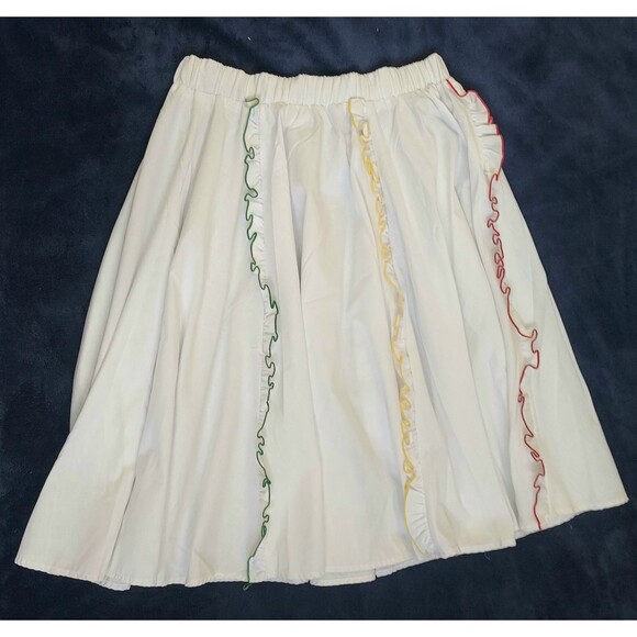 Vintage Ladies Square Dance Collections White Square Dance Rockabilly Skirt Lg - Picture 6 of 6